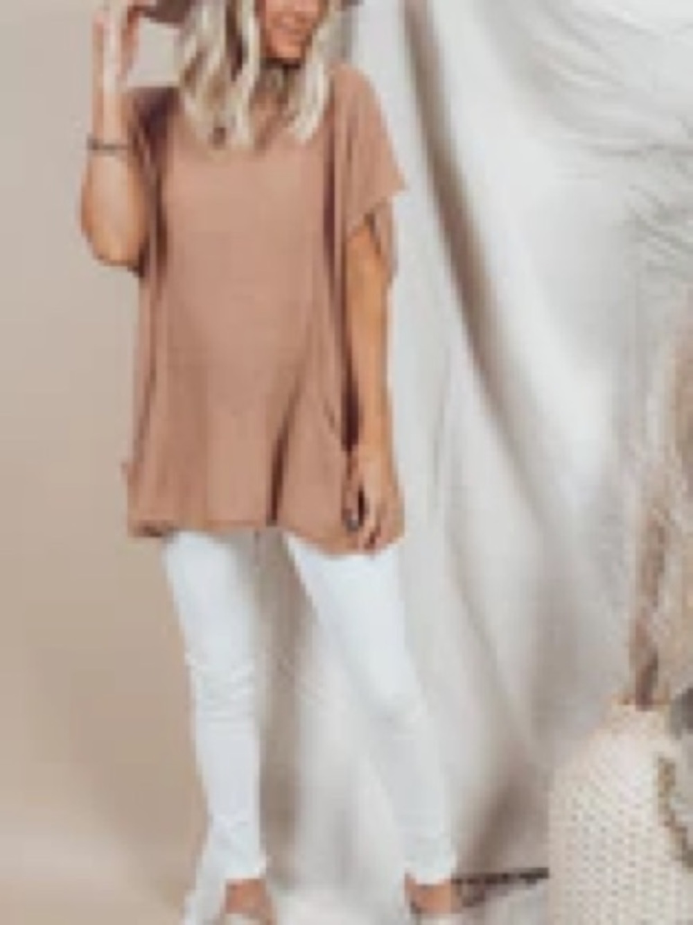 Stevie Hender Dusty Rose Knit Tunic Top